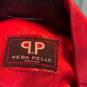 Vera Pelle Italian Red Leather Apparel